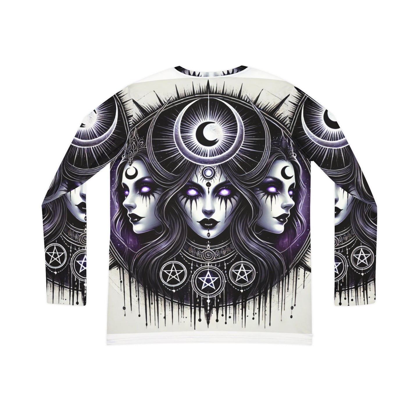 Triple Goddess - Women's Long Sleeve V-neck Shirt