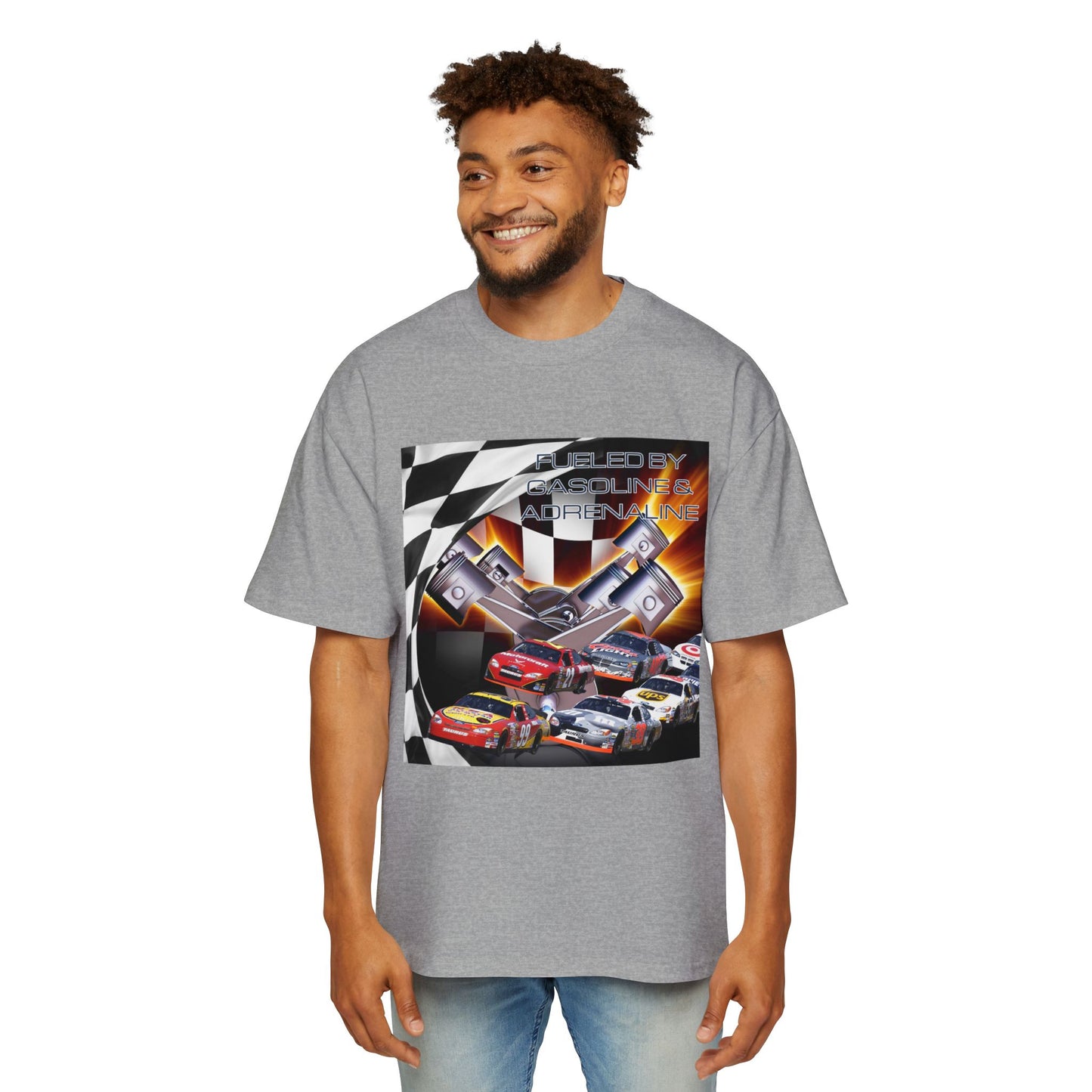 Fueled by Gasoline & Adrenaline - Men's Heavy Oversized Tee T-Shirt