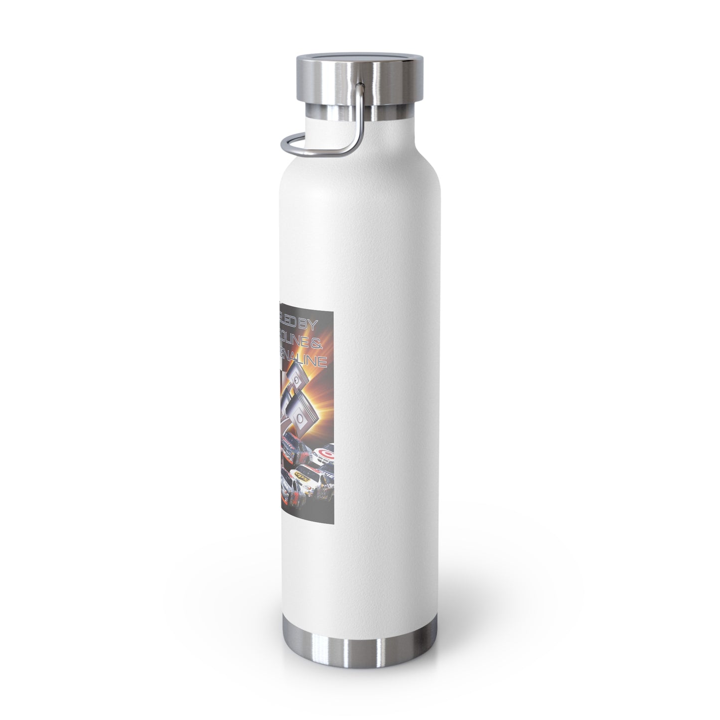 Fueled by Gasoline & Adrenaline - Copper Vacuum Insulated Bottle, 22oz