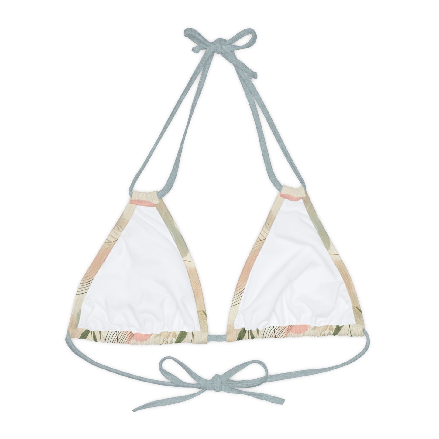 Botanical Breeze - Strappy Triangle Bikini Top (AOP)