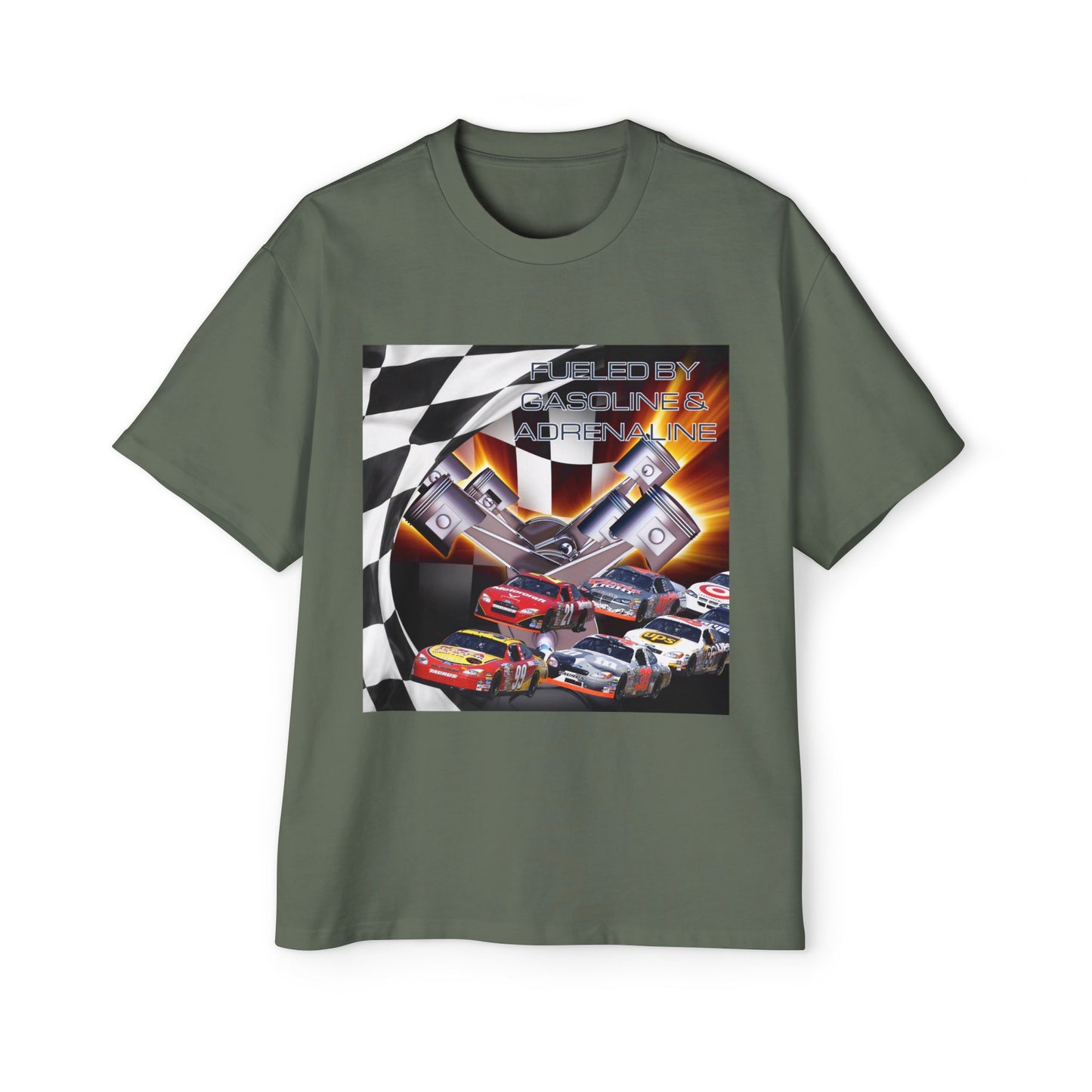 Fueled by Gasoline & Adrenaline - Men's Heavy Oversized Tee T-Shirt