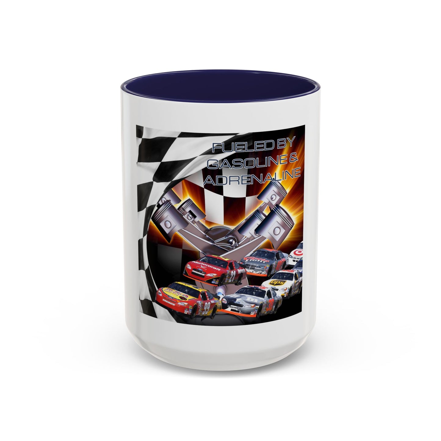 Fueled by Gasoline & Adrenaline - Accent Coffee Mug (11, 15oz)