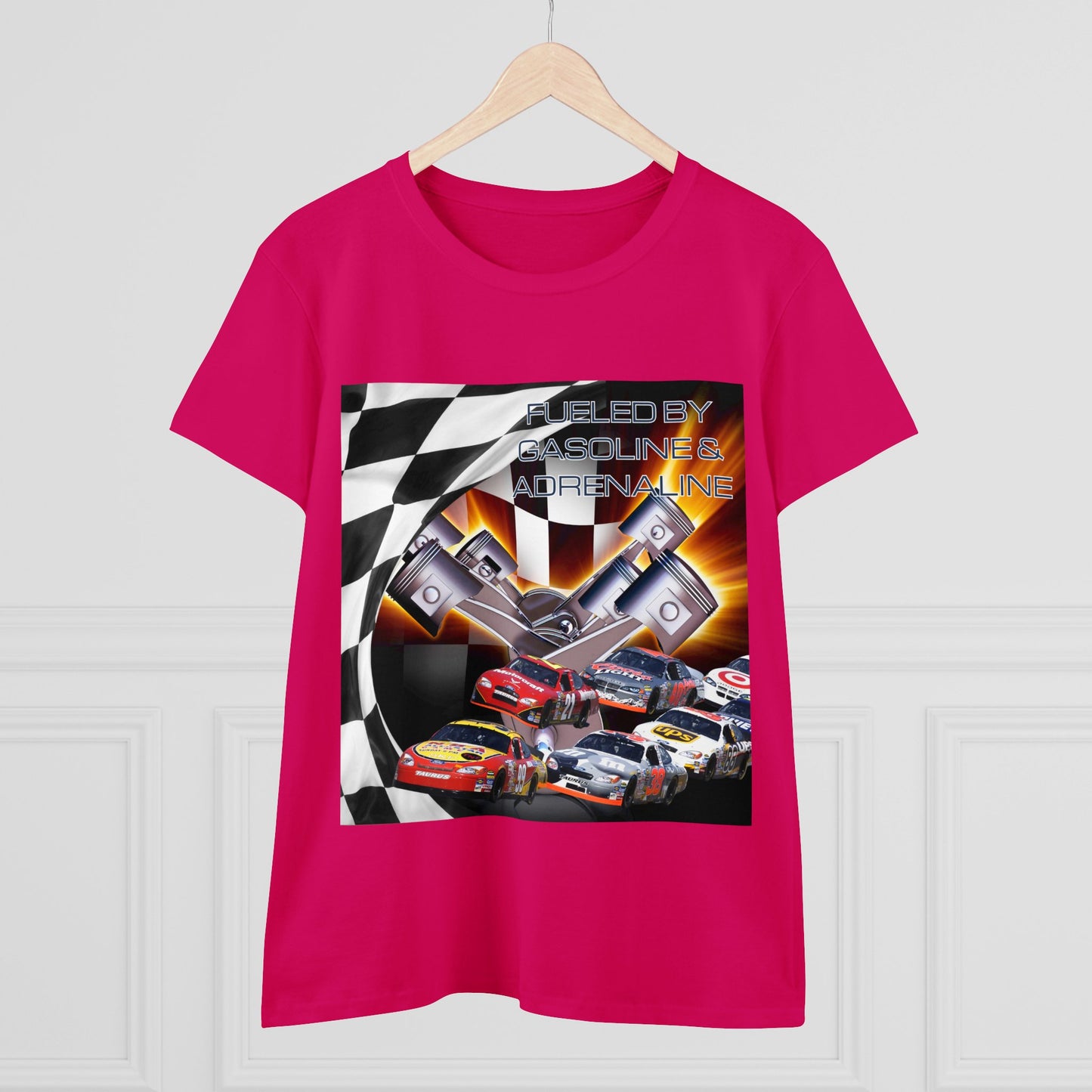 Fueled by Gasoline & Adrenaline - Women's Midweight Cotton Tee