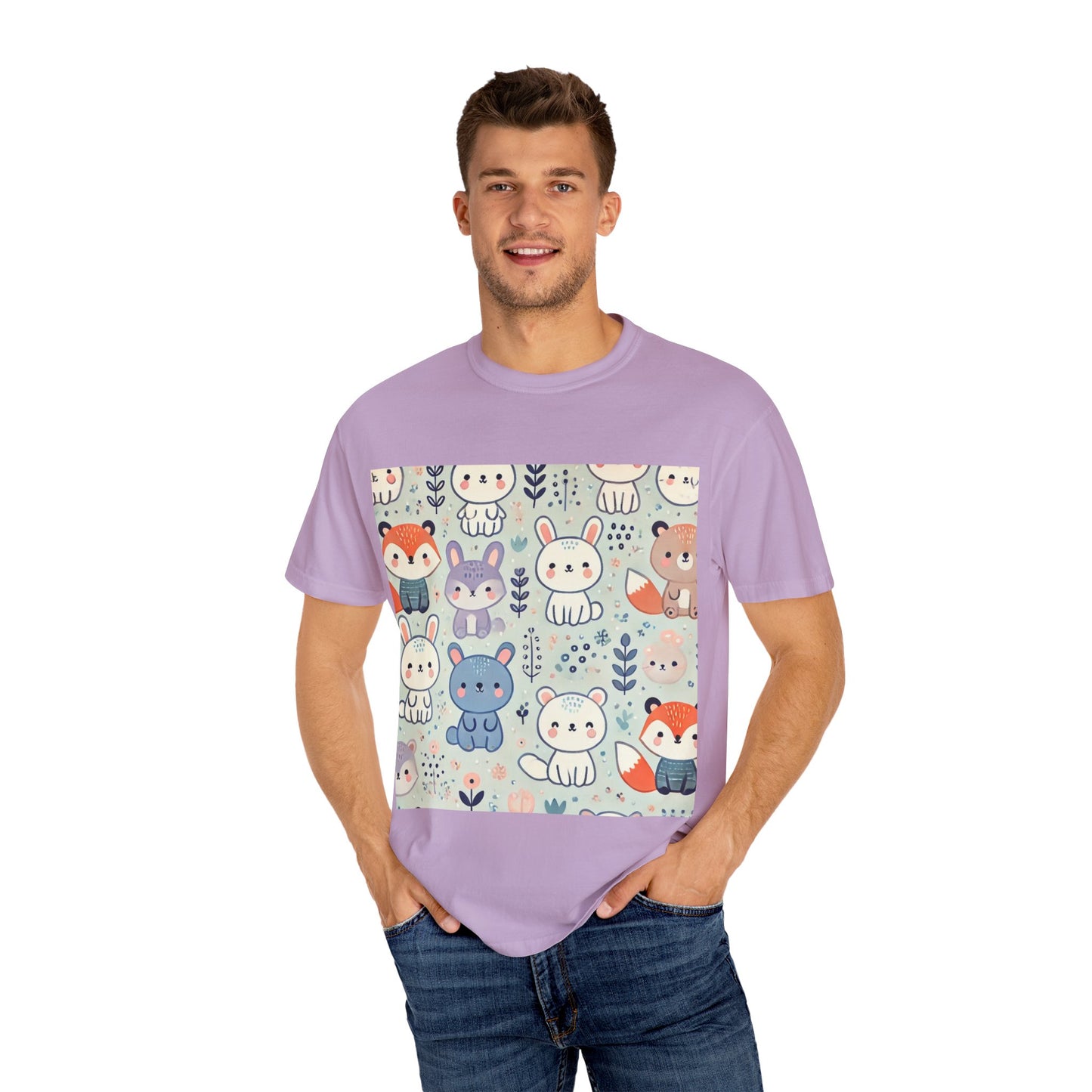 Whimsical Companions - Unisex Garment-Dyed T-shirt