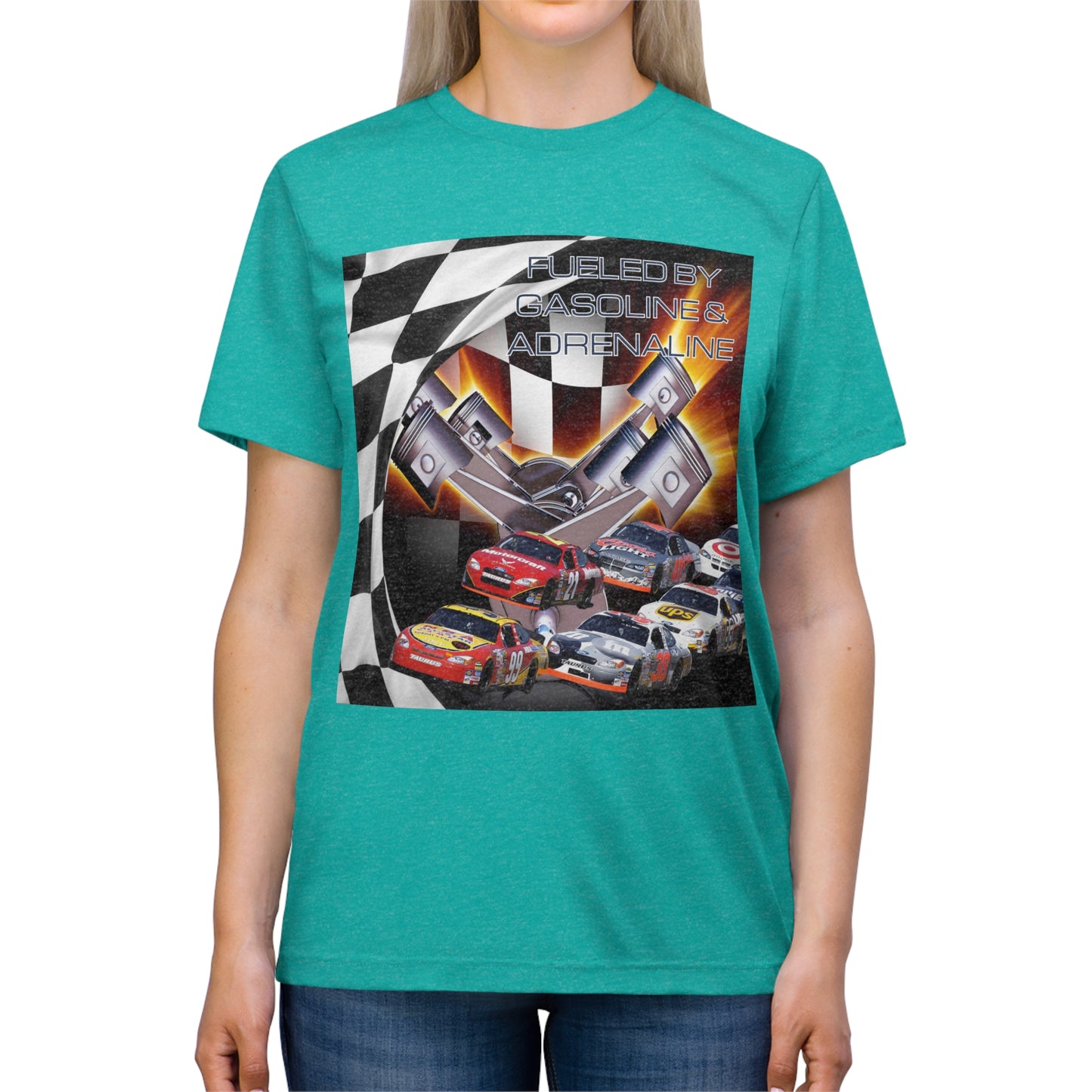 Fueled by Gasoline & Adrenaline - Unisex Triblend Tee T-Shirt