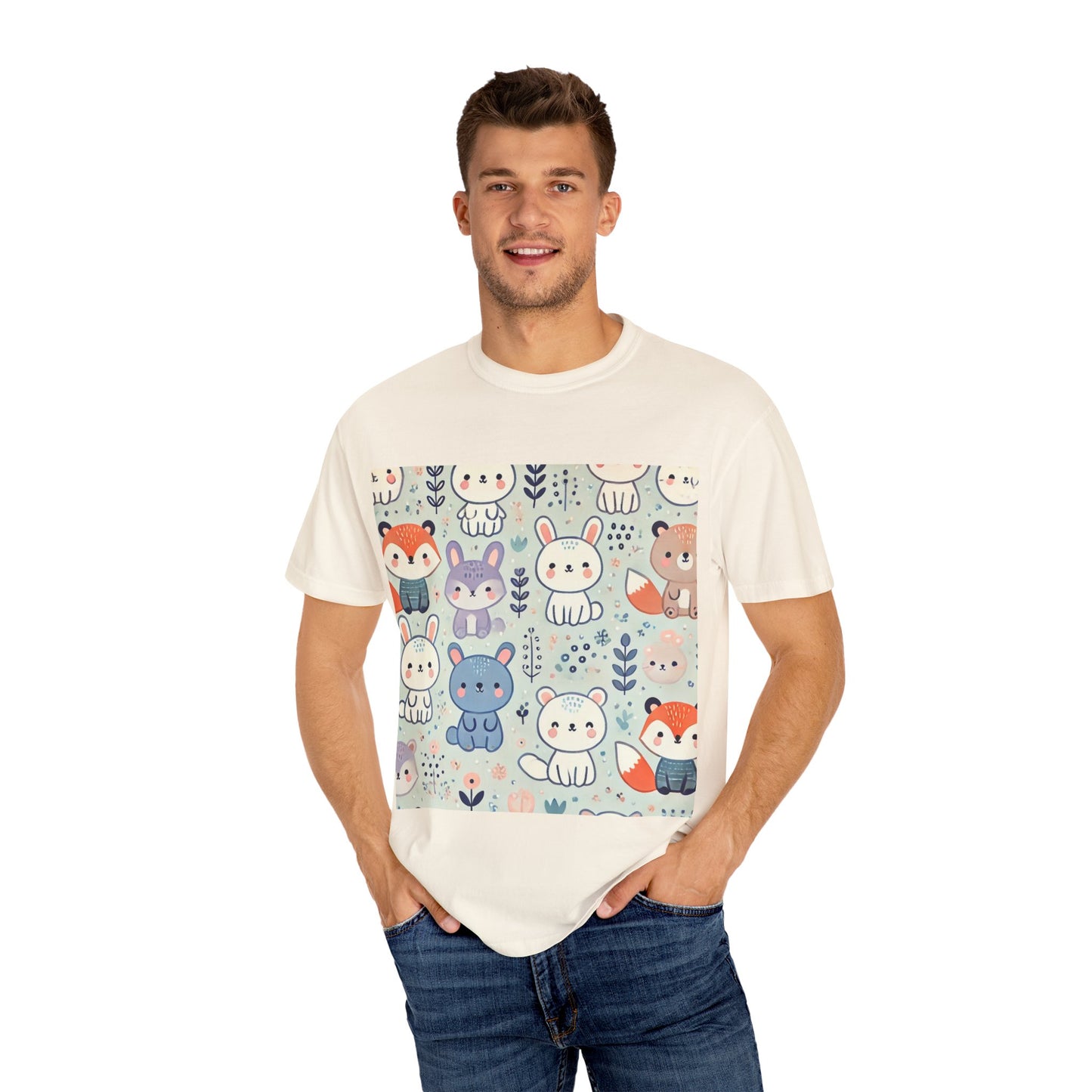 Whimsical Companions - Unisex Garment-Dyed T-shirt