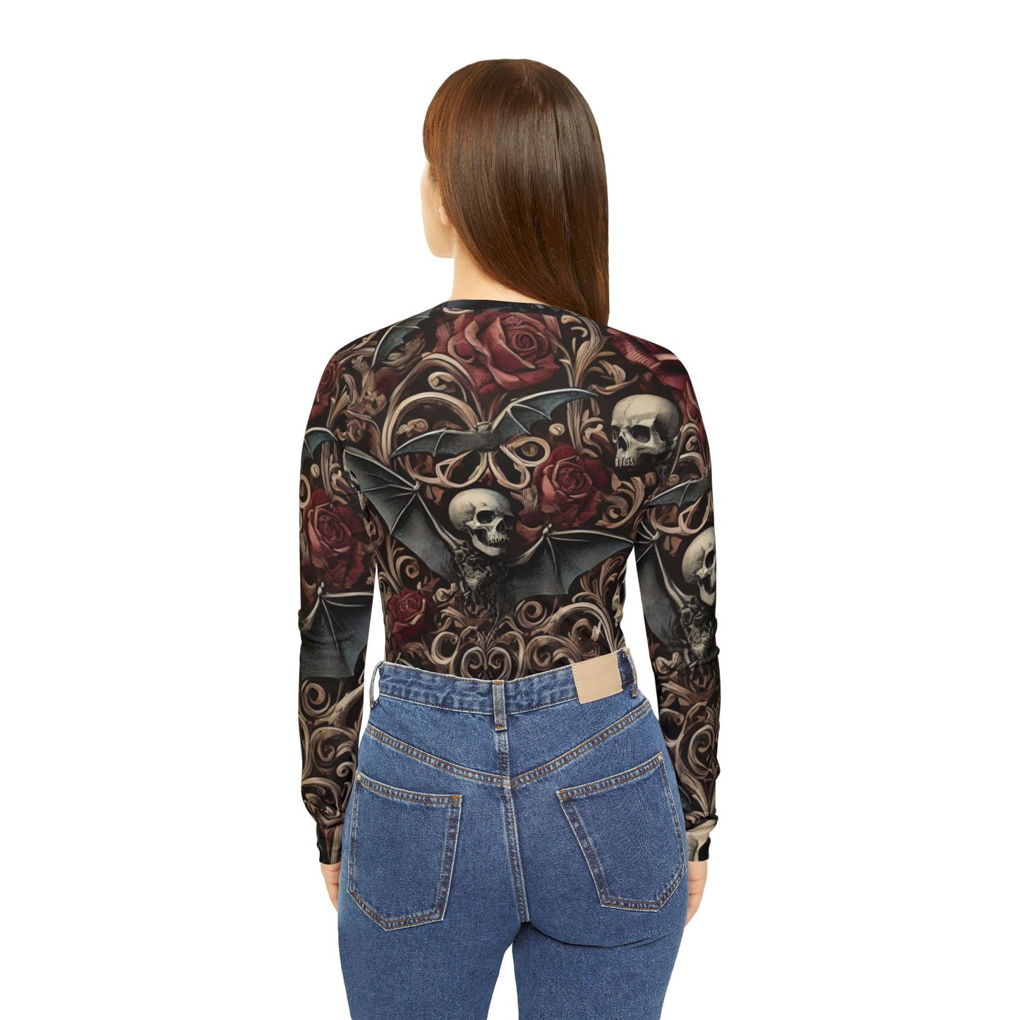 Nocturnal Elegy - Women's Long Sleeve V-neck Shirt (AOP)