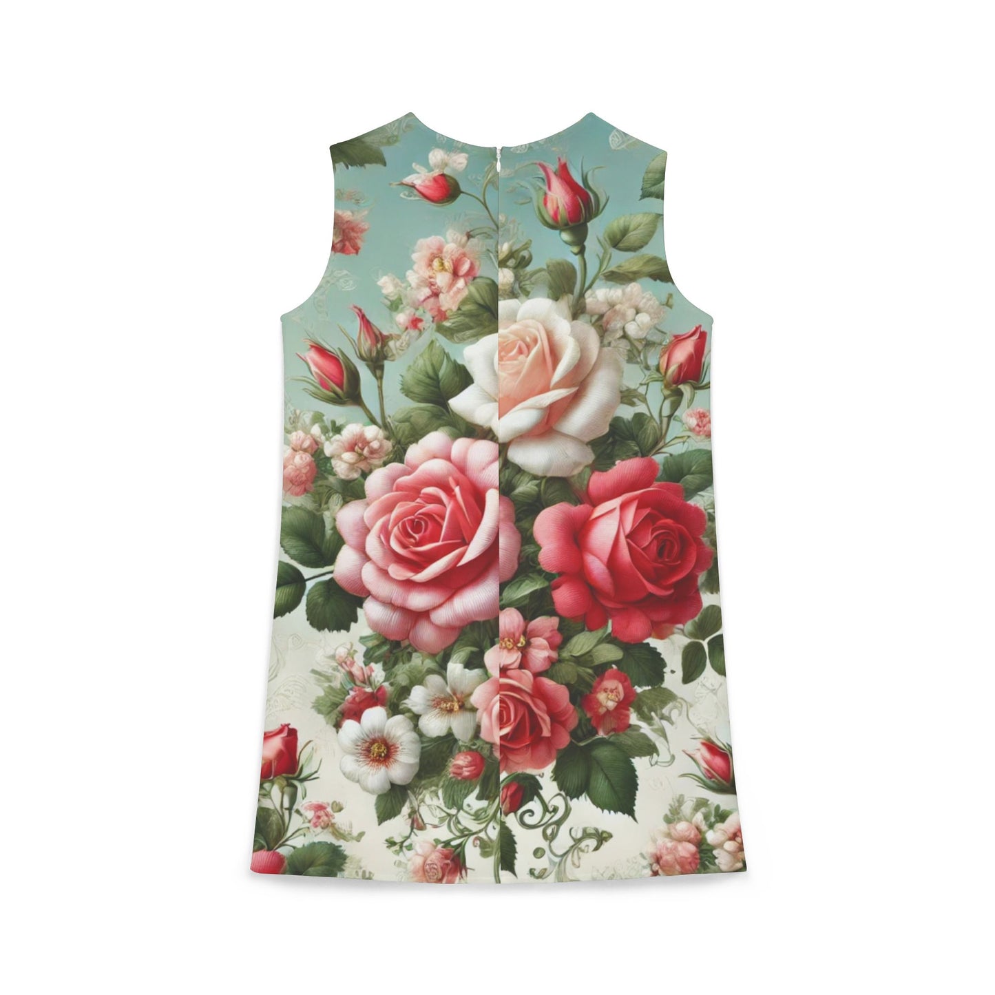 Rose Reverie - A-line Sleeveless Dress