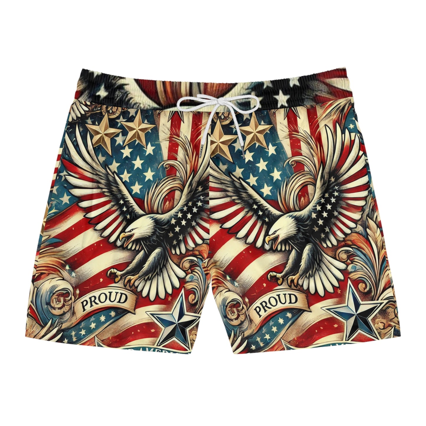 Stars of Freedom - Men's Mid-Length Swim Shorts