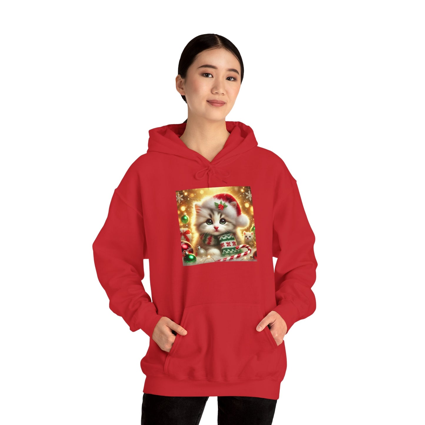 Purr-fectly Merry Christmas - Unisex Heavy Blend™ Hooded Sweatshirt