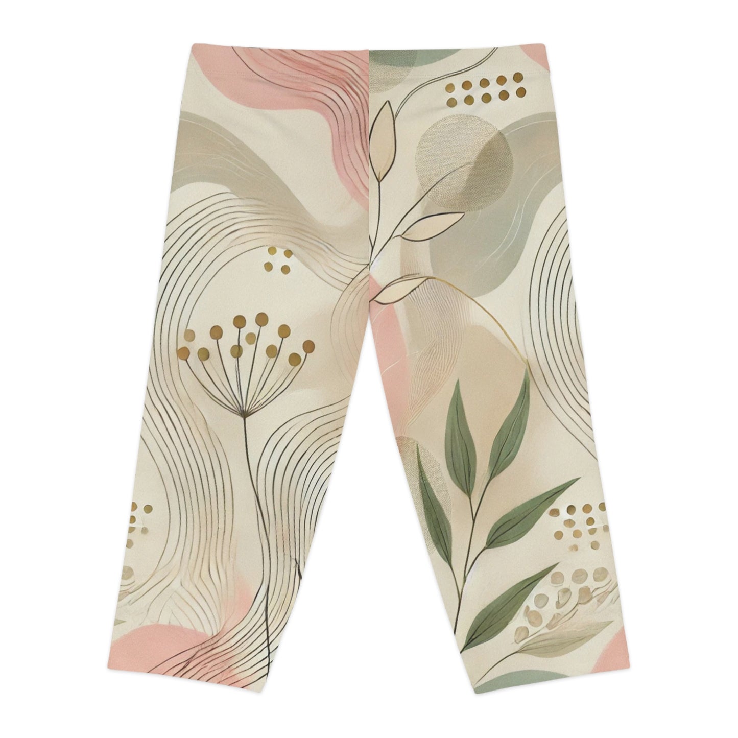 Botanical Breeze - Women's Capri Leggings (AOP)