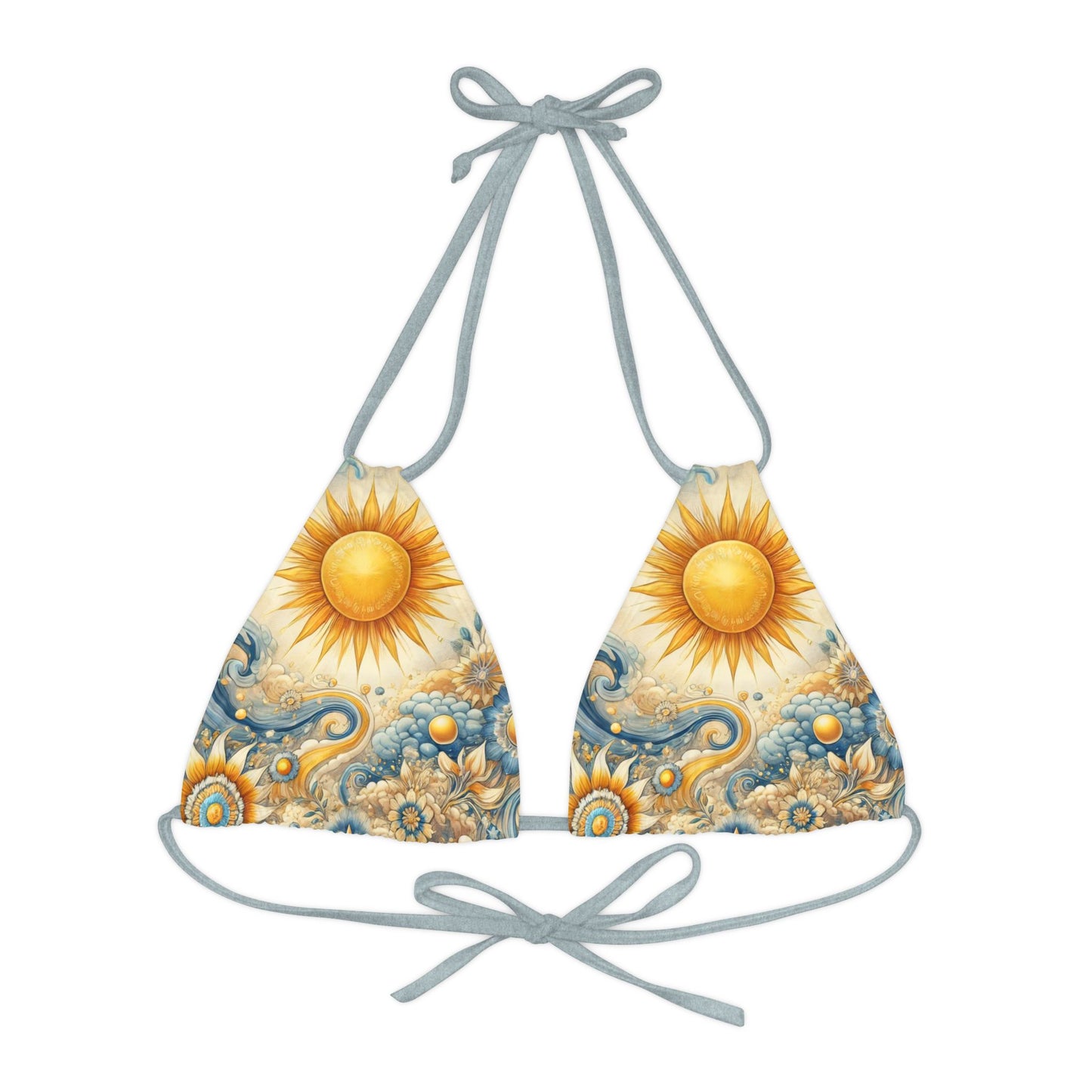 Celestial Radiance - Strappy Triangle Bikini Top