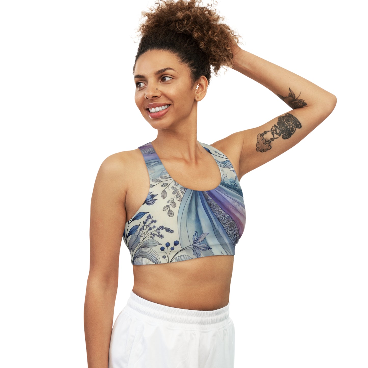 Twilight Bloom - Sports Bra Seamless Medium Support Custom Design