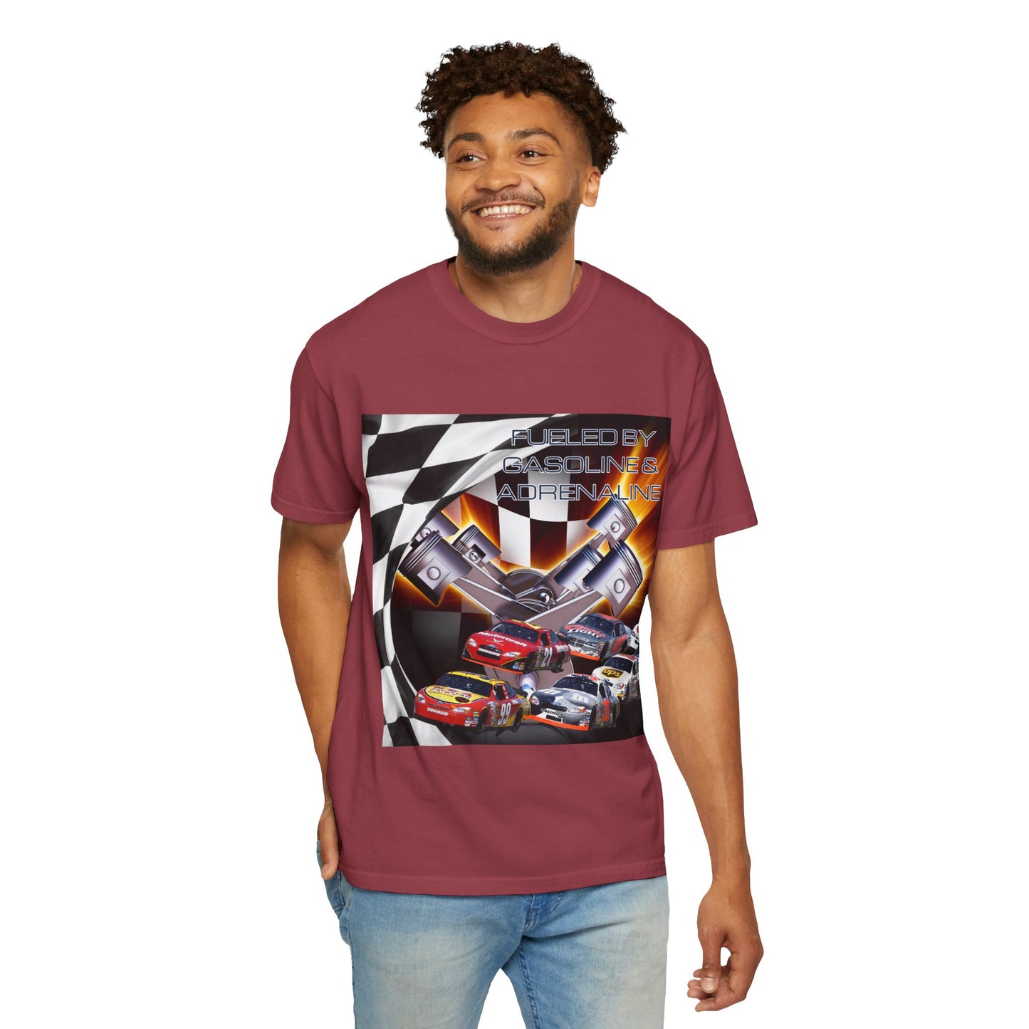 Fueled by Gasoline & Adrenaline - Unisex Garment-Dyed T-shirt