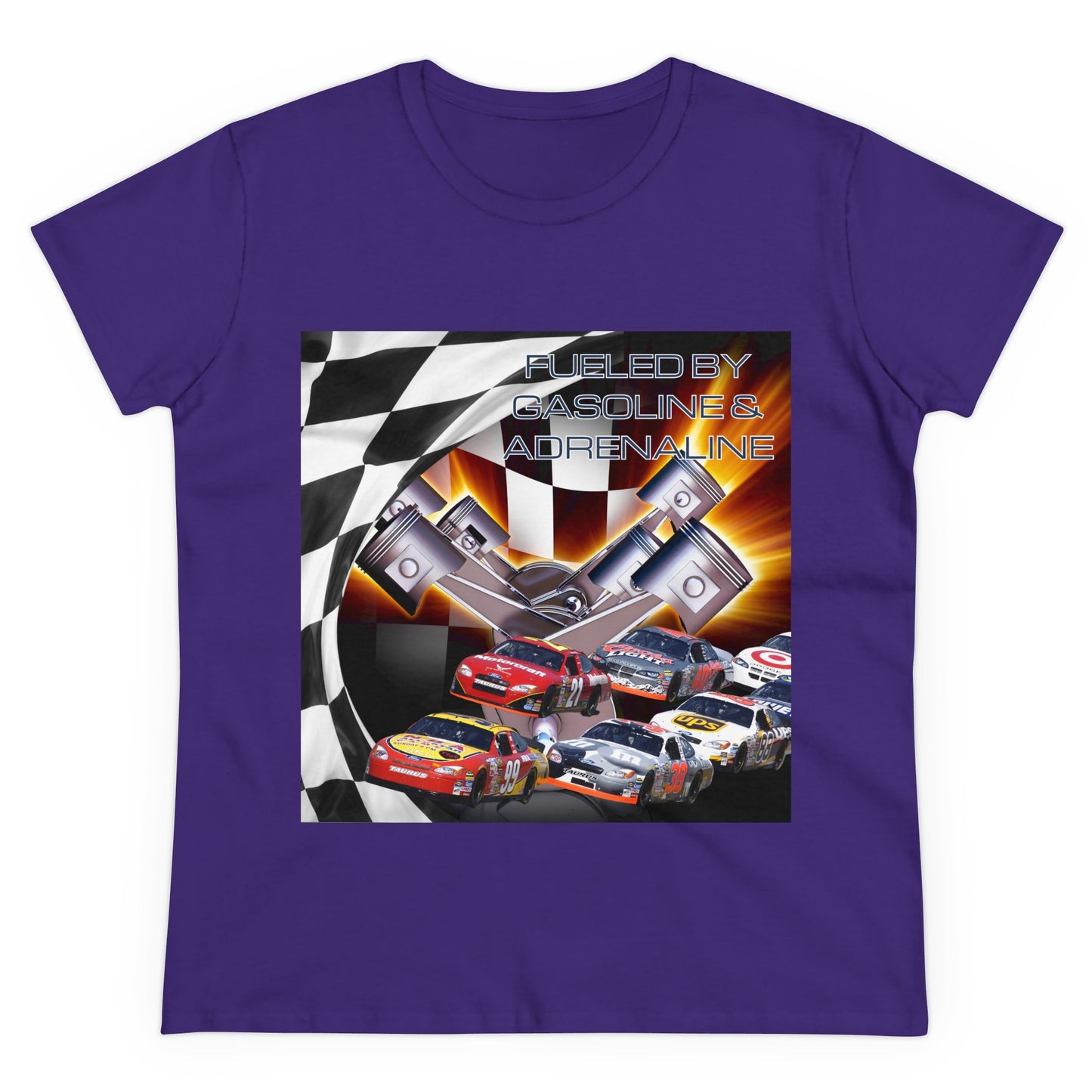 Fueled by Gasoline & Adrenaline - Women's Midweight Cotton Tee