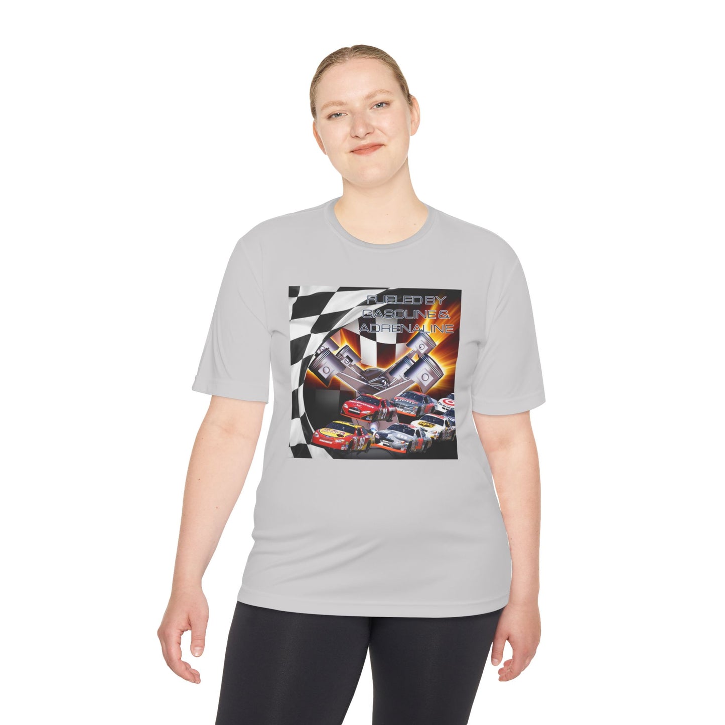 Fueled by Gasoline & Adrenaline - Unisex Moisture Wicking Tee