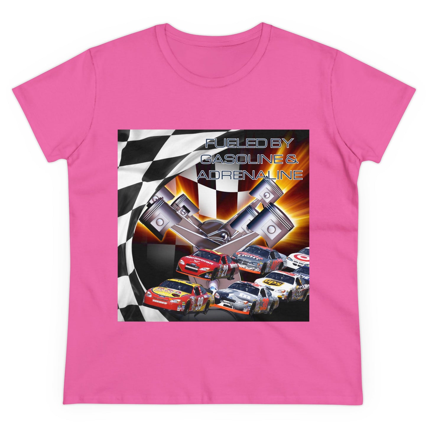 Fueled by Gasoline & Adrenaline - Women's Midweight Cotton Tee