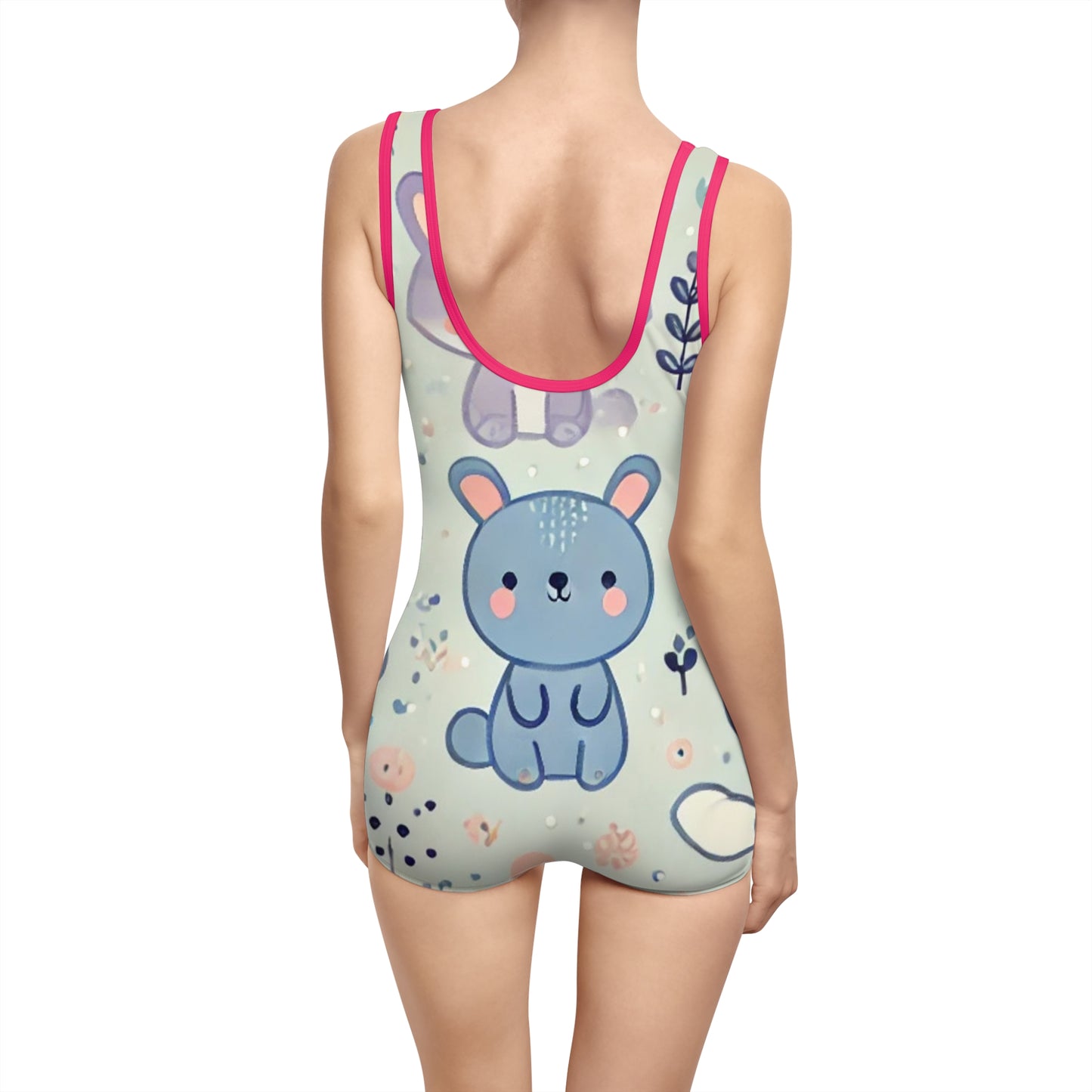 Whimsical Companions - Women's Vintage Swimsuit (AOP)