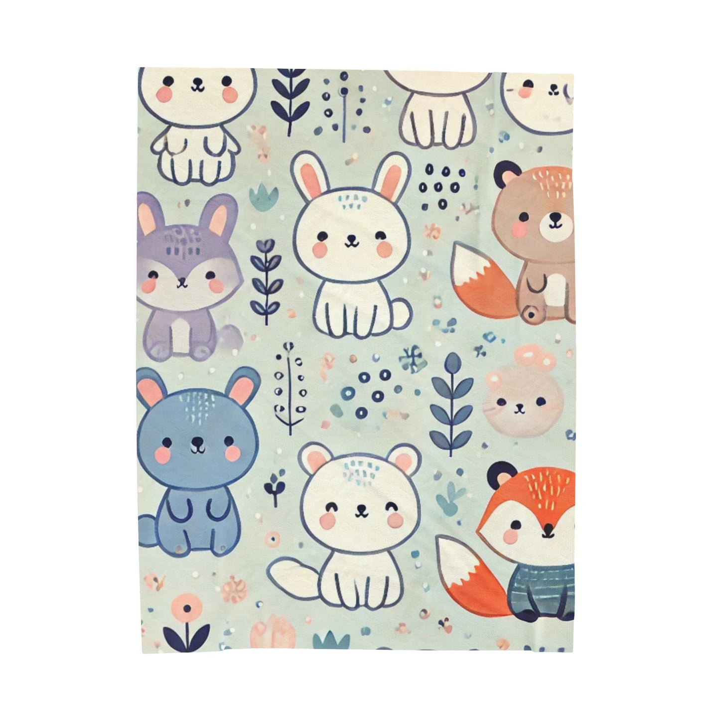 Whimsical Companions - Velveteen Plush Blanket