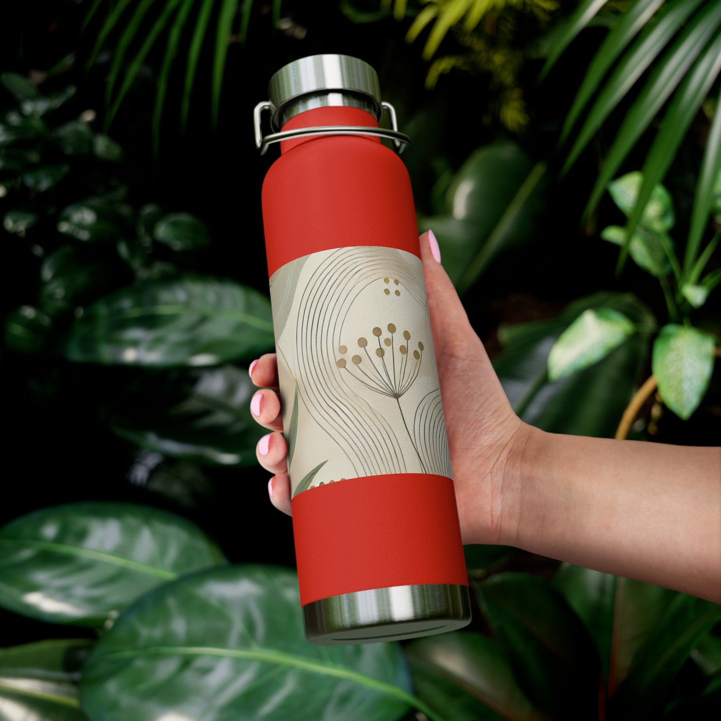 Botanical Breeze - Copper Vacuum Insulated Bottle, 22oz