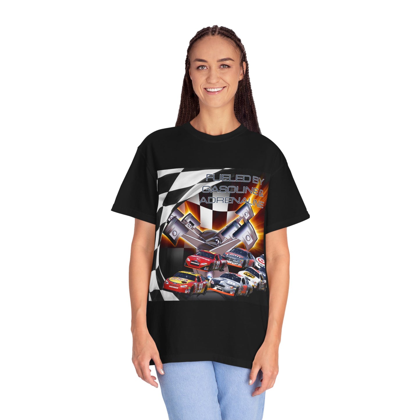 Fueled by Gasoline & Adrenaline - Unisex Garment-Dyed T-shirt