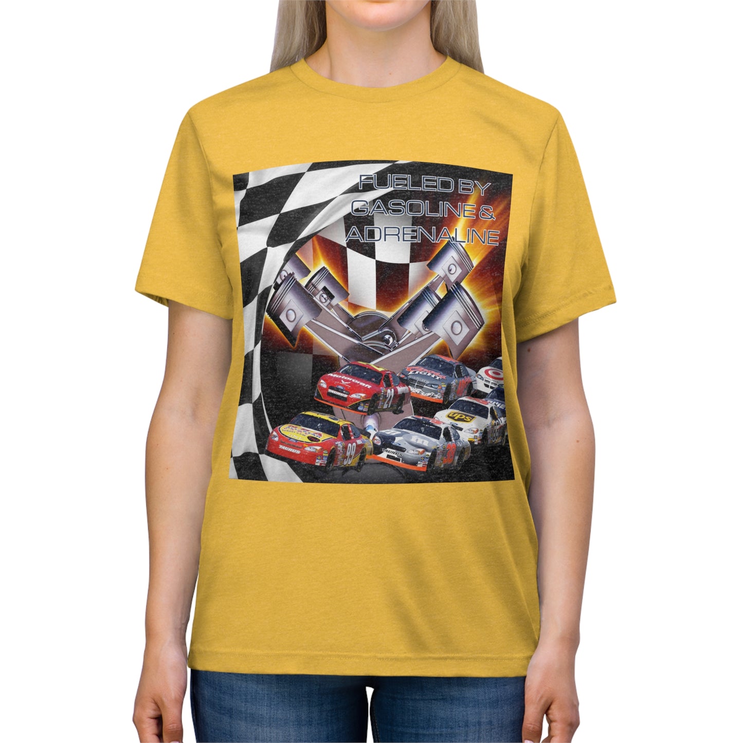 Fueled by Gasoline & Adrenaline - Unisex Triblend Tee T-Shirt