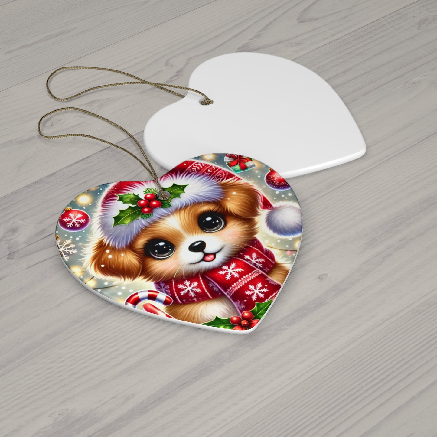 Paws-itively Merry Christmas - Ceramic Ornament, 4 Shapes