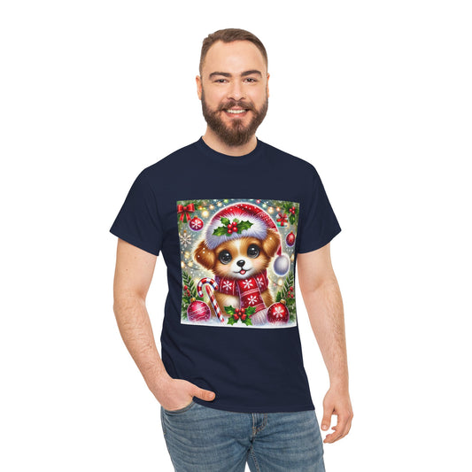 Paws-itively Merry Christmas - Unisex Heavy Cotton Tee