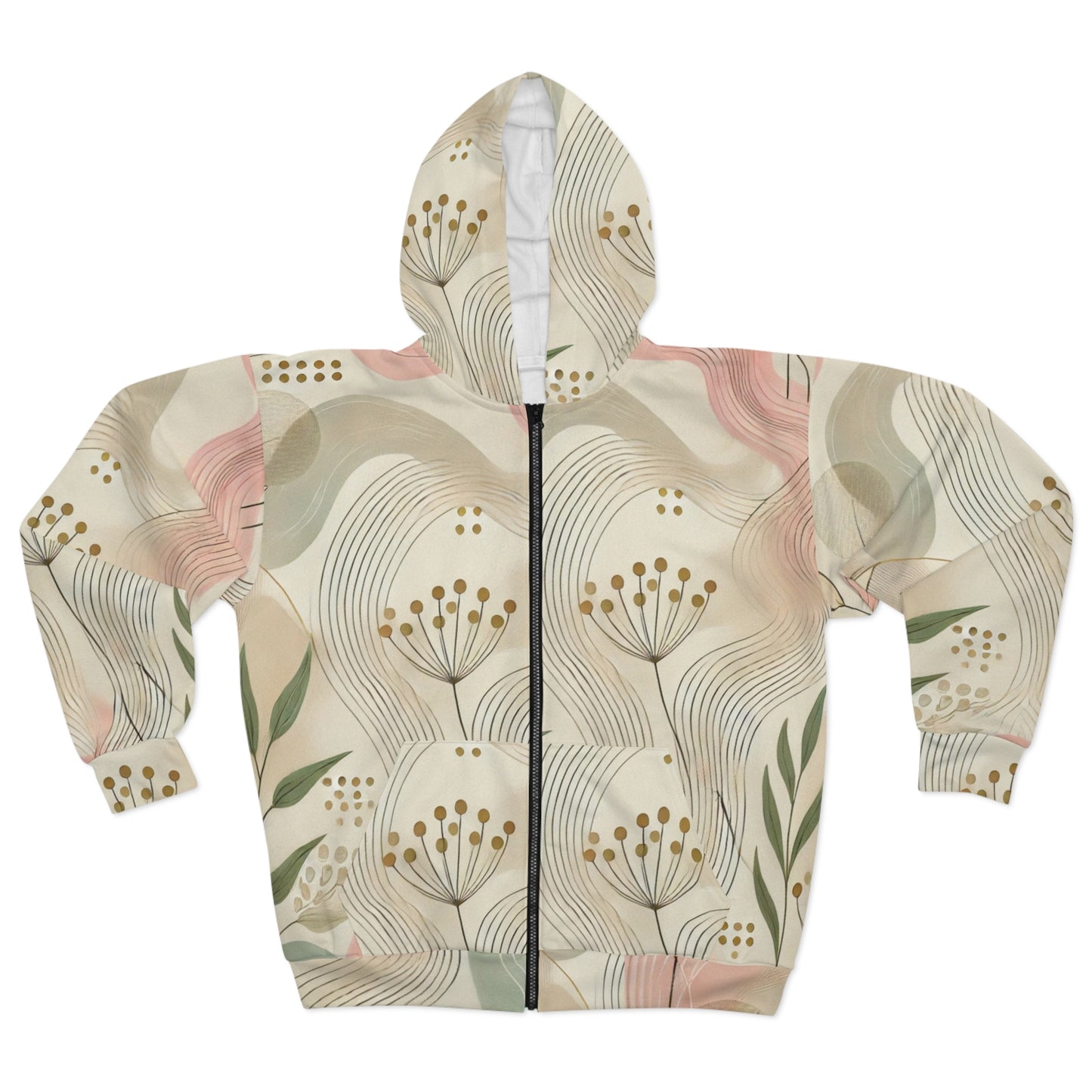 Botanical Breeze - Unisex Zip Hoodie (AOP)