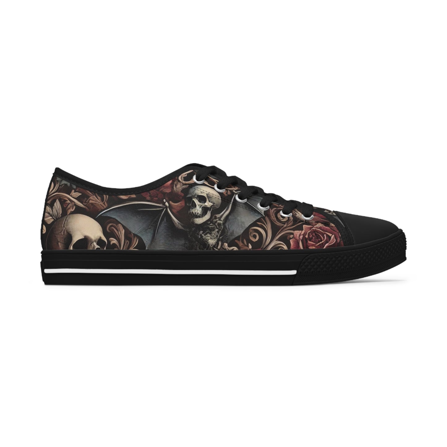 Nocturnal Elegy - Women's Low Top Sneakers