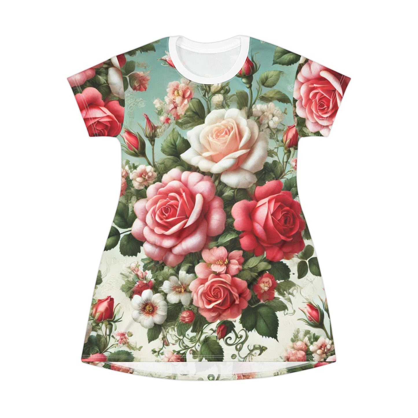 Rose Reverie - T-Shirt Dress (AOP)