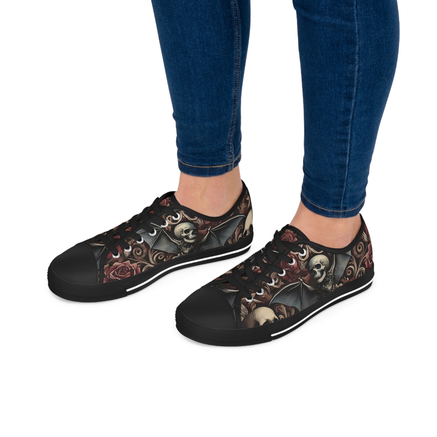 Nocturnal Elegy - Women's Low Top Sneakers