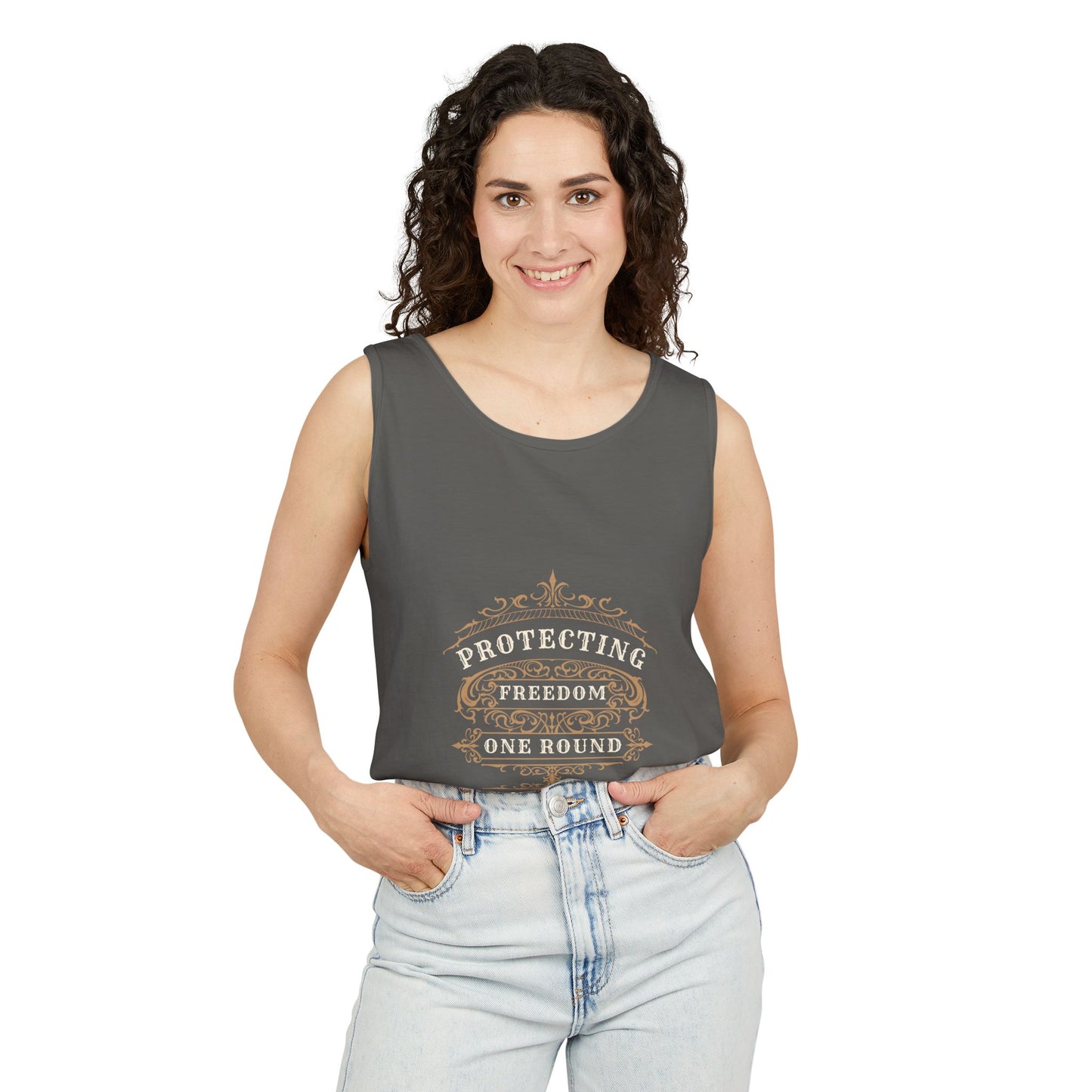 Protecting Freedom, One Round at a Time - Unisex Tank Top