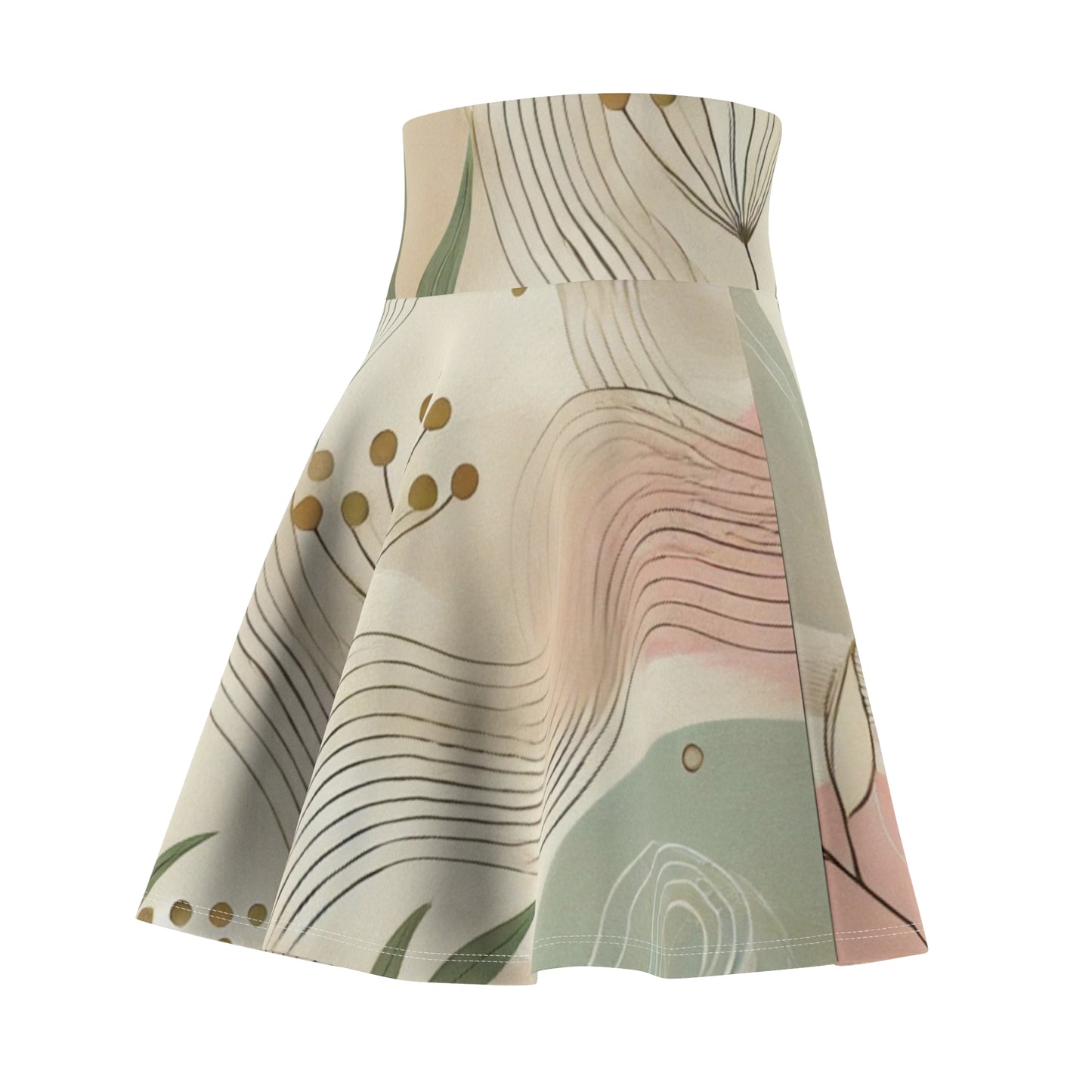 Botanical Breeze - Women's Skater Skirt (AOP)