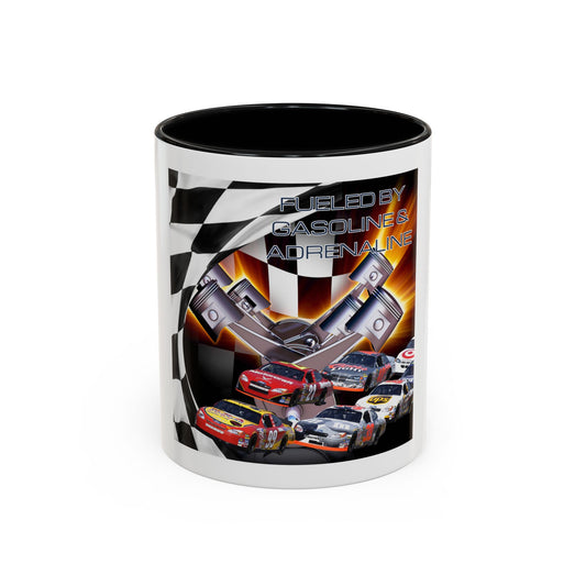 Fueled by Gasoline & Adrenaline - Accent Coffee Mug (11, 15oz)