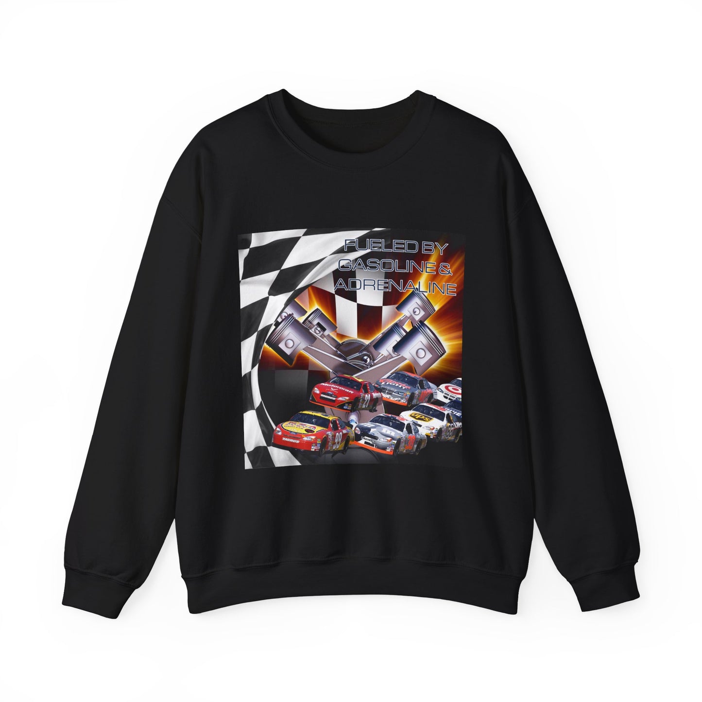 Fueled by Gasoline & Adrenaline - Unisex Heavy Blend™ Crewneck Sweatshirt