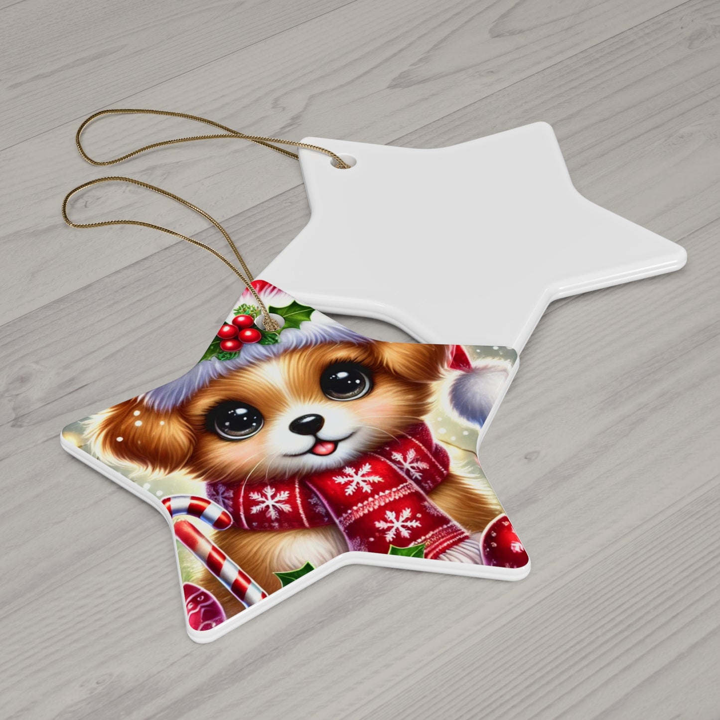 Paws-itively Merry Christmas - Ceramic Ornament, 4 Shapes