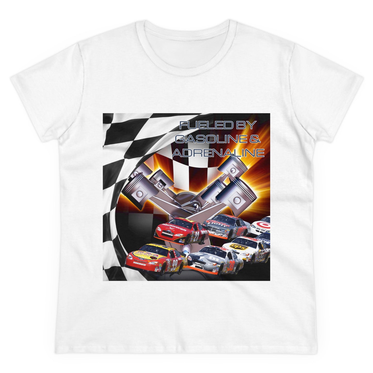 Fueled by Gasoline & Adrenaline - Women's Midweight Cotton Tee