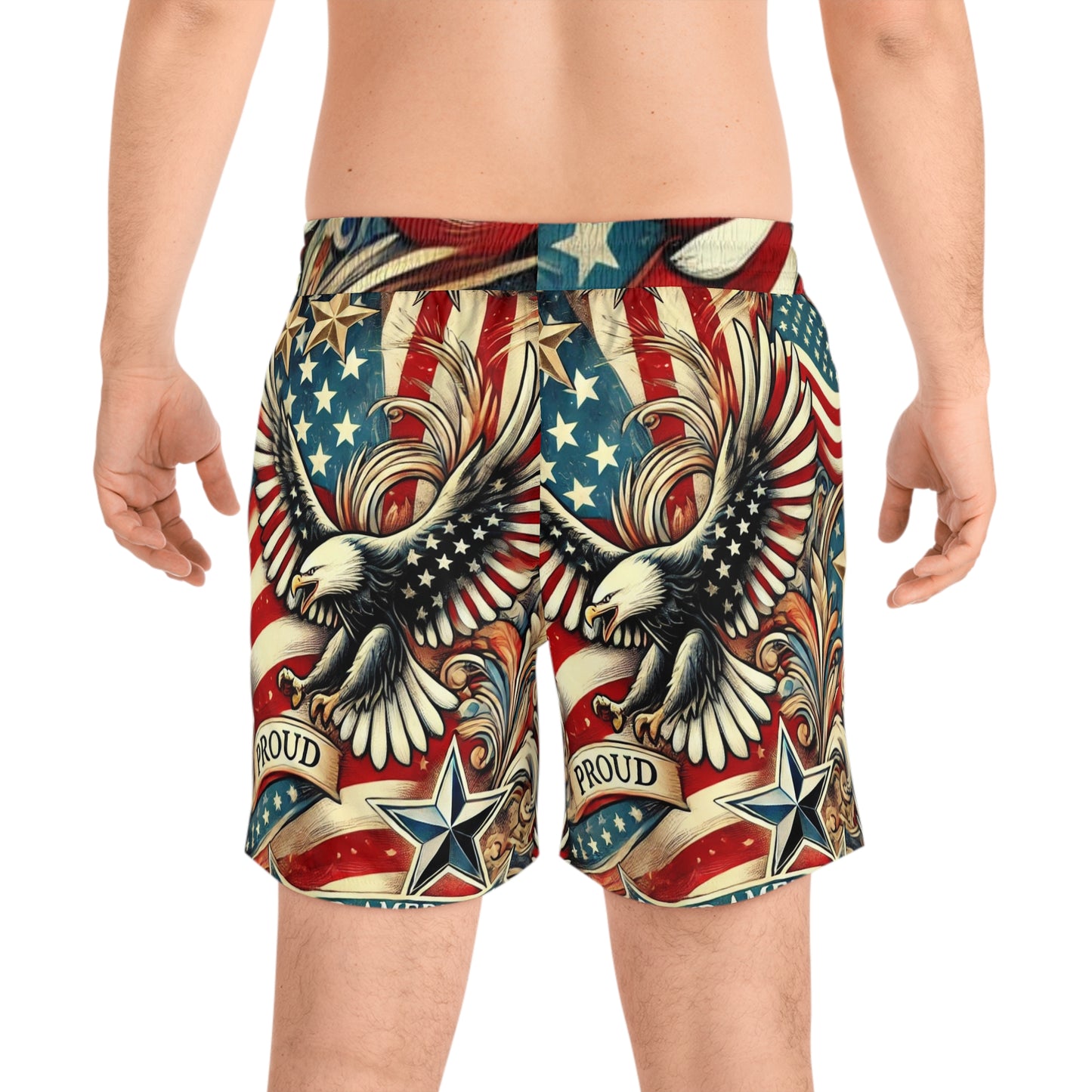 Stars of Freedom - Men's Mid-Length Swim Shorts