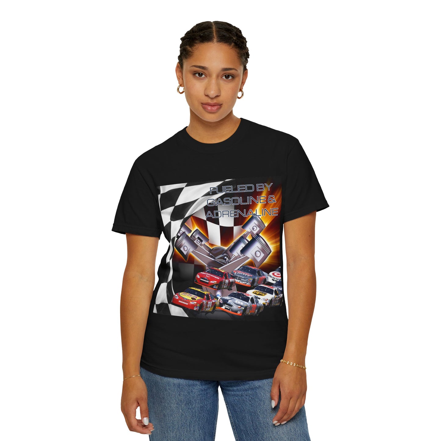 Fueled by Gasoline & Adrenaline - Unisex Garment-Dyed T-shirt