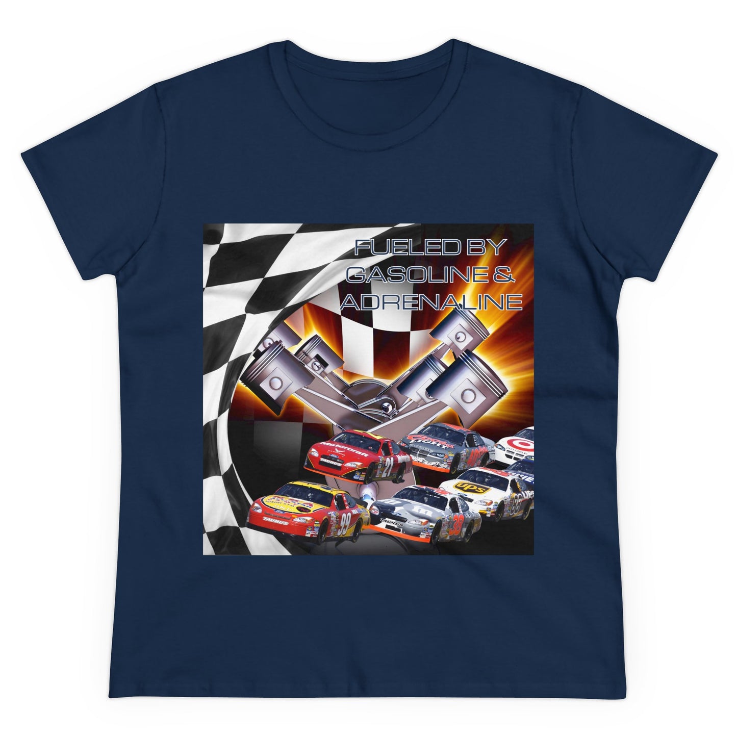 Fueled by Gasoline & Adrenaline - Women's Midweight Cotton Tee