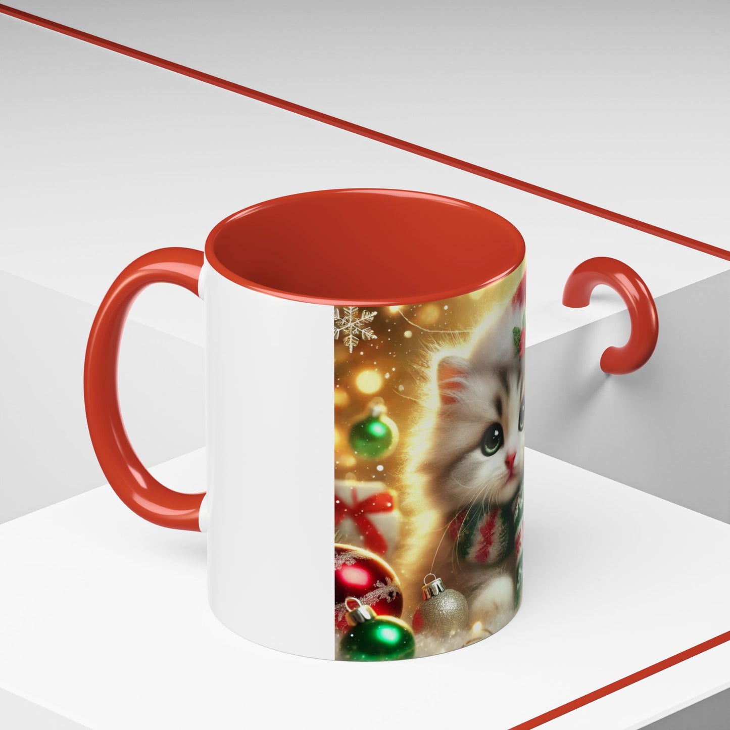 Purr-fectly Merry Christmas - Accent Coffee Mug (11, 15oz)