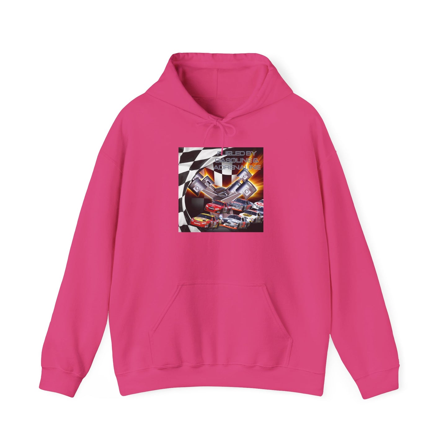 Fueled by Gasoline & Adrenaline - Unisex Heavy Blend™ Hooded Sweatshirt