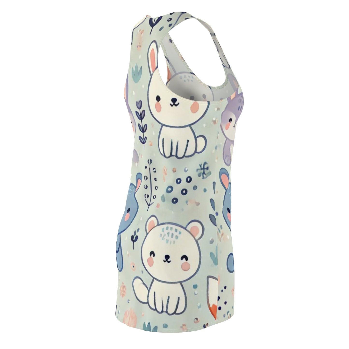 Whimsical Companions - Women's Cut & Sew Racerback Dress (AOP)