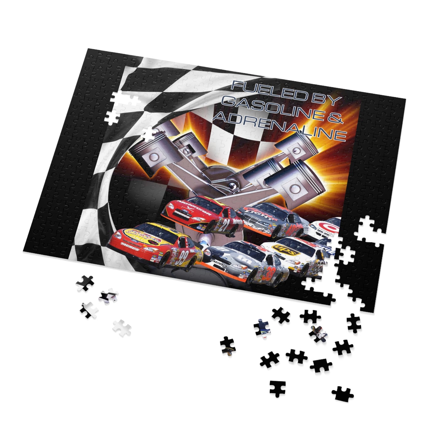 Fueled by Gasoline & Adrenaline - Jigsaw Puzzle (30, 110, 252, 500,1000-Piece)