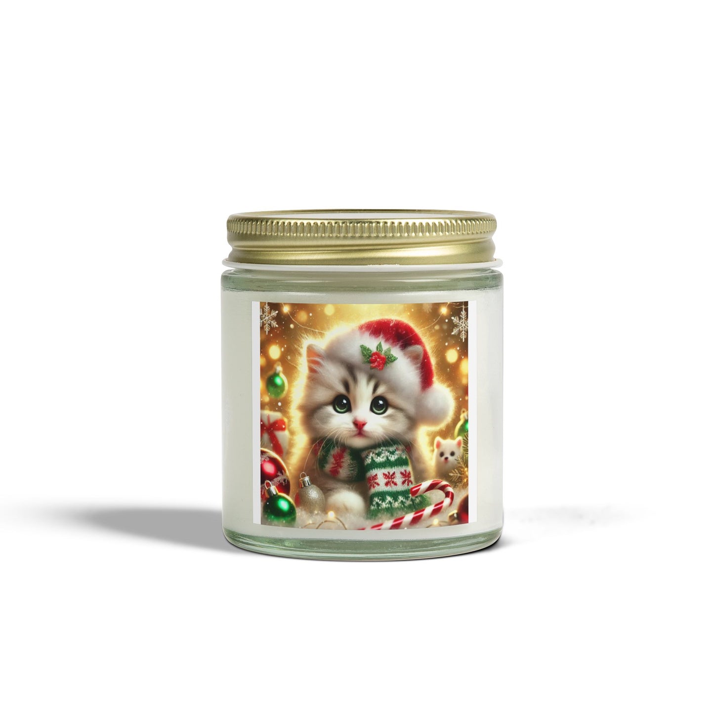 Purr-fectly Merry Christmas - Scented Candles, Coconut Apricot Wax (4oz, 9oz)