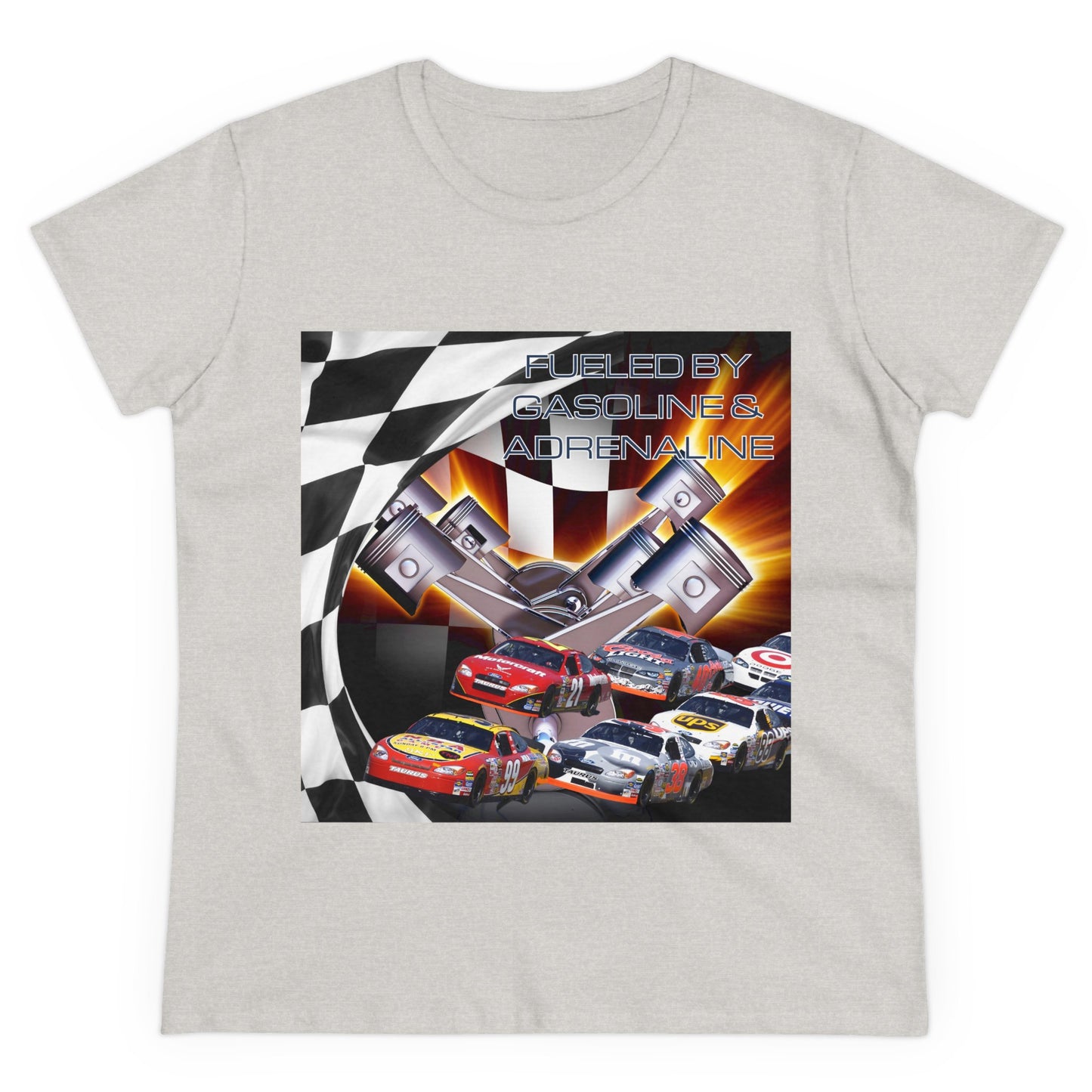 Fueled by Gasoline & Adrenaline - Women's Midweight Cotton Tee