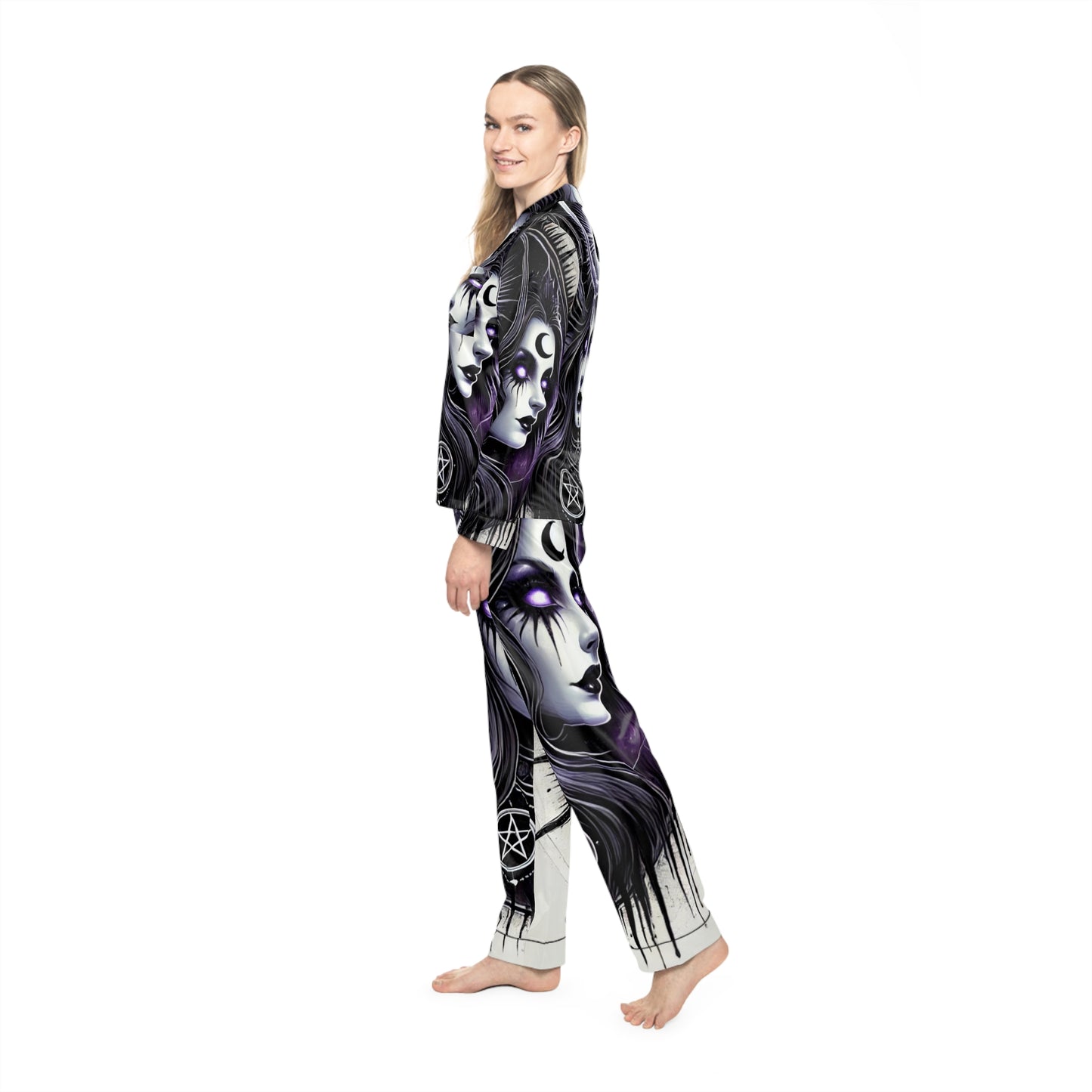 Triple Goddess - Women's Satin Pajamas