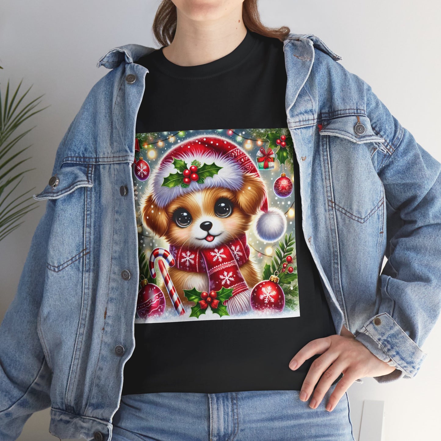 Paws-itively Merry Christmas - Unisex Heavy Cotton Tee