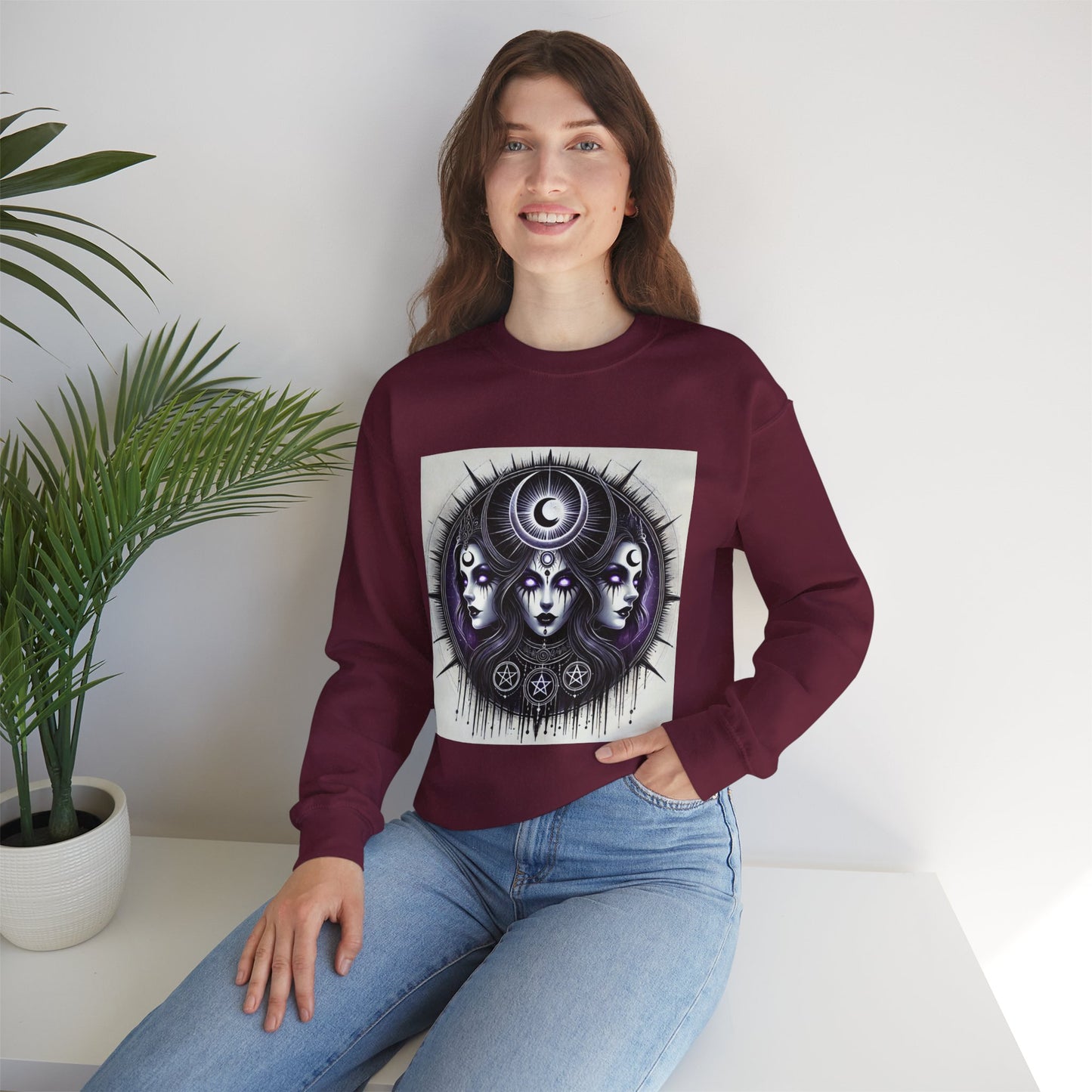 Triple Goddess - Unisex Heavy Blend Crewneck Sweatshirt